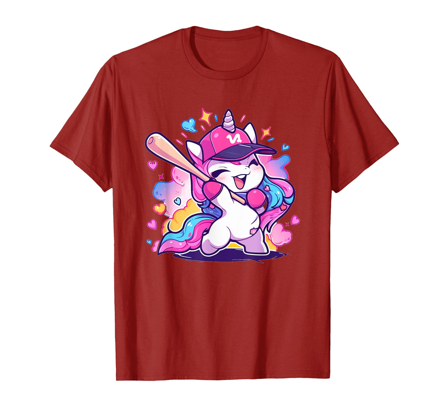 Cute Baseball Sport Baseball Unicorn T-Shirt