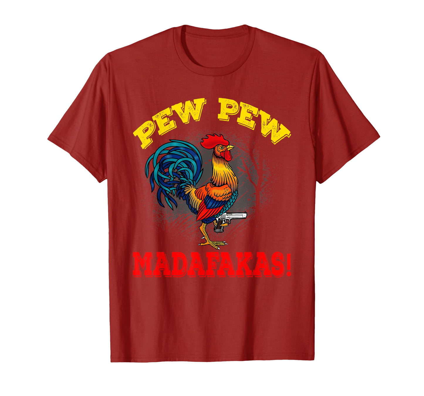 Pew Pew Madafakas Rooster Design For Chicken Lovers T-Shirt