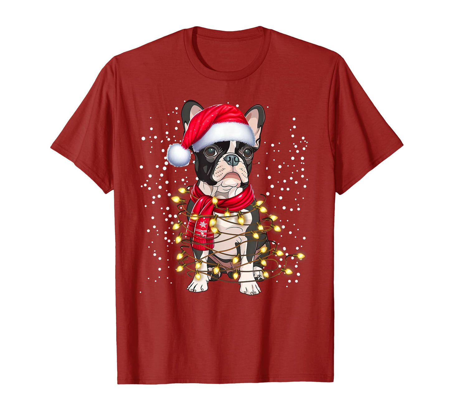Boston Terrier dog Ugly Christmas Dog Xmas T-Shirt for Men Women Kids