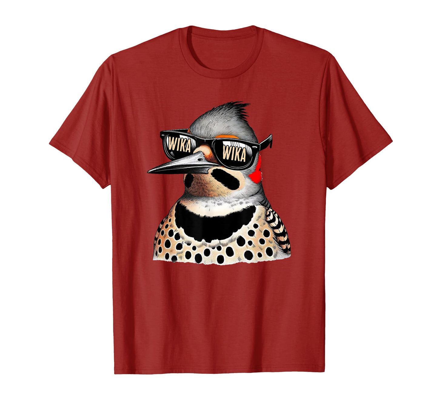 Antler & Oak Funny Northern Flicker WIka Wika for bird nerds T-Shirt, Small, Blue