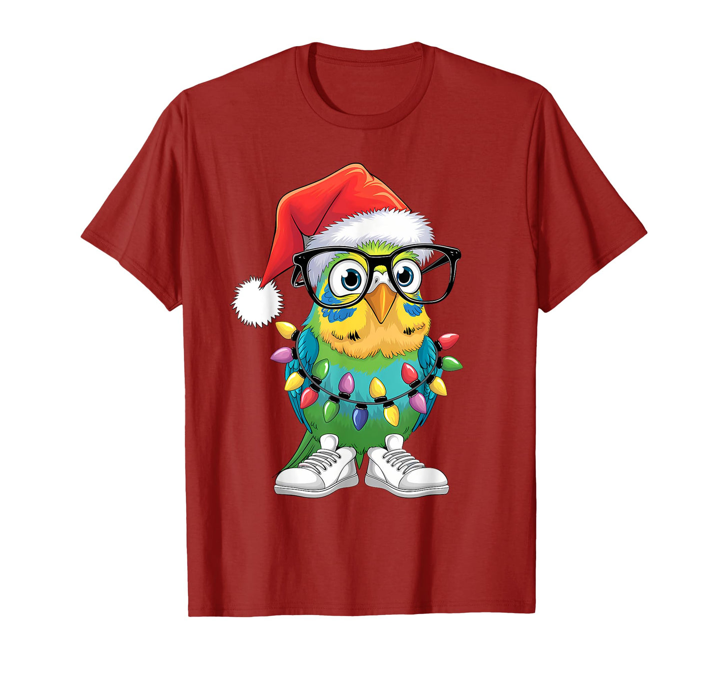 Groovy Xmas Budgie Birds Lover Christmas Parakeet Budgie T-Shirt