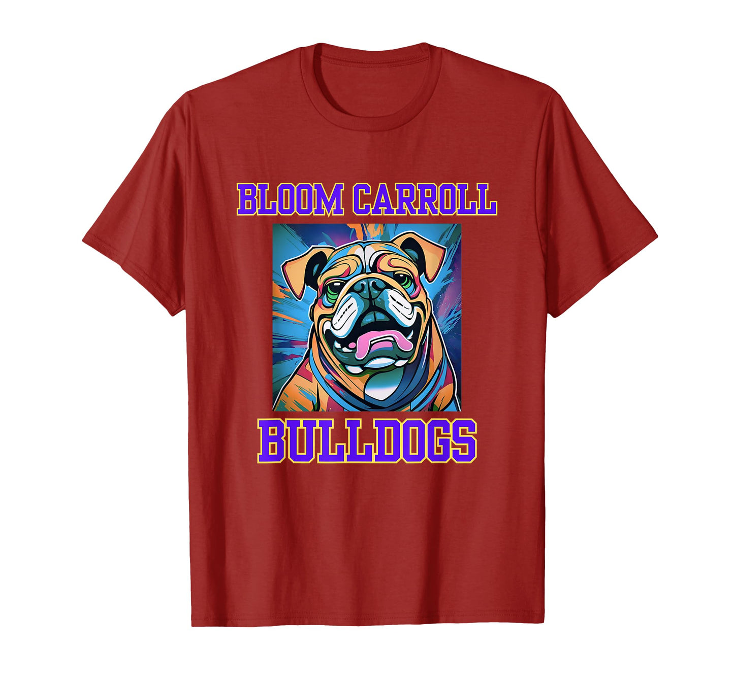 Cool Bloom Carroll Bulldogs Pop Art Graffiti T-Shirt