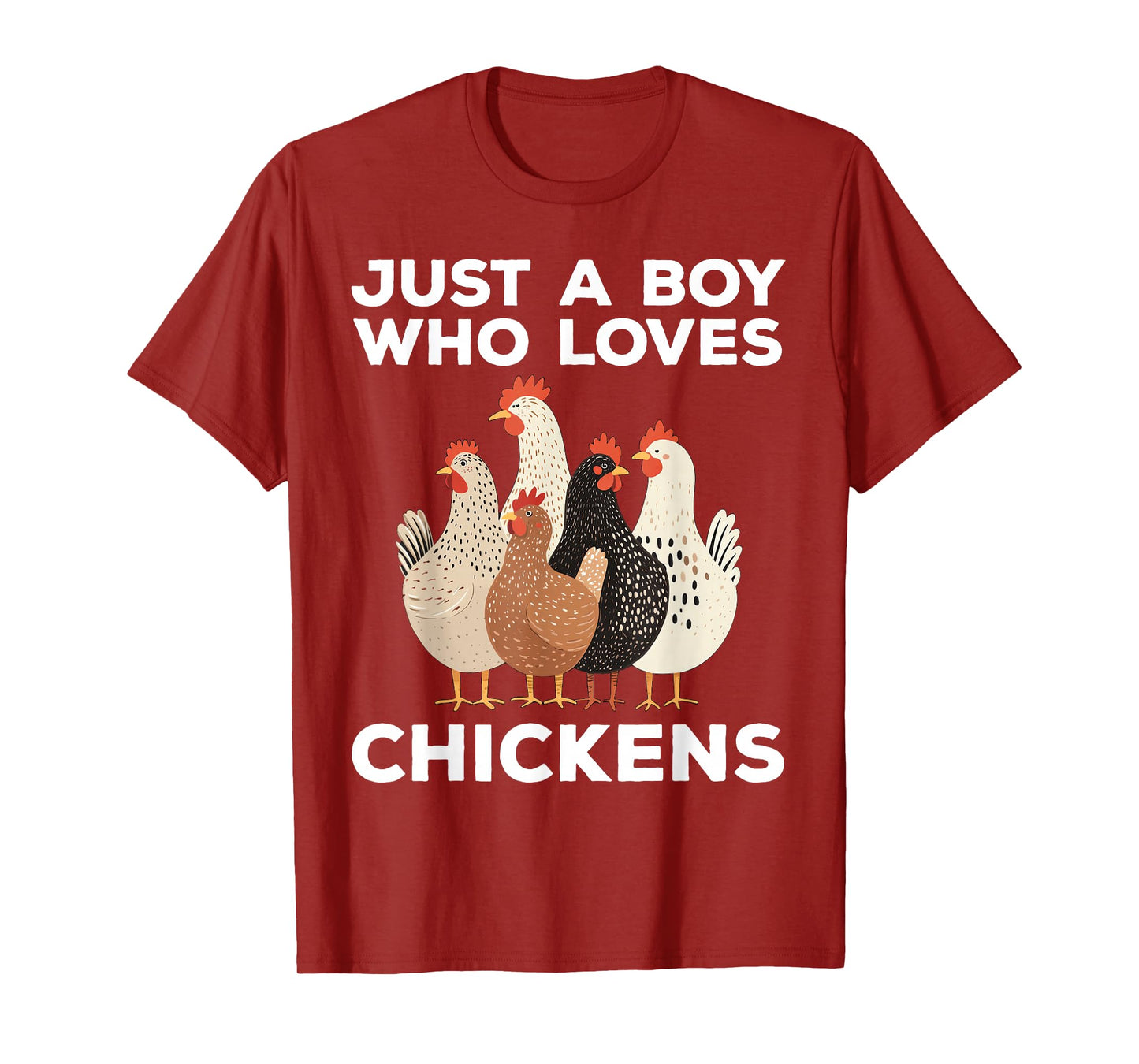 Just A Boy Who Loves Chickens Cute Chicken T-Shirt