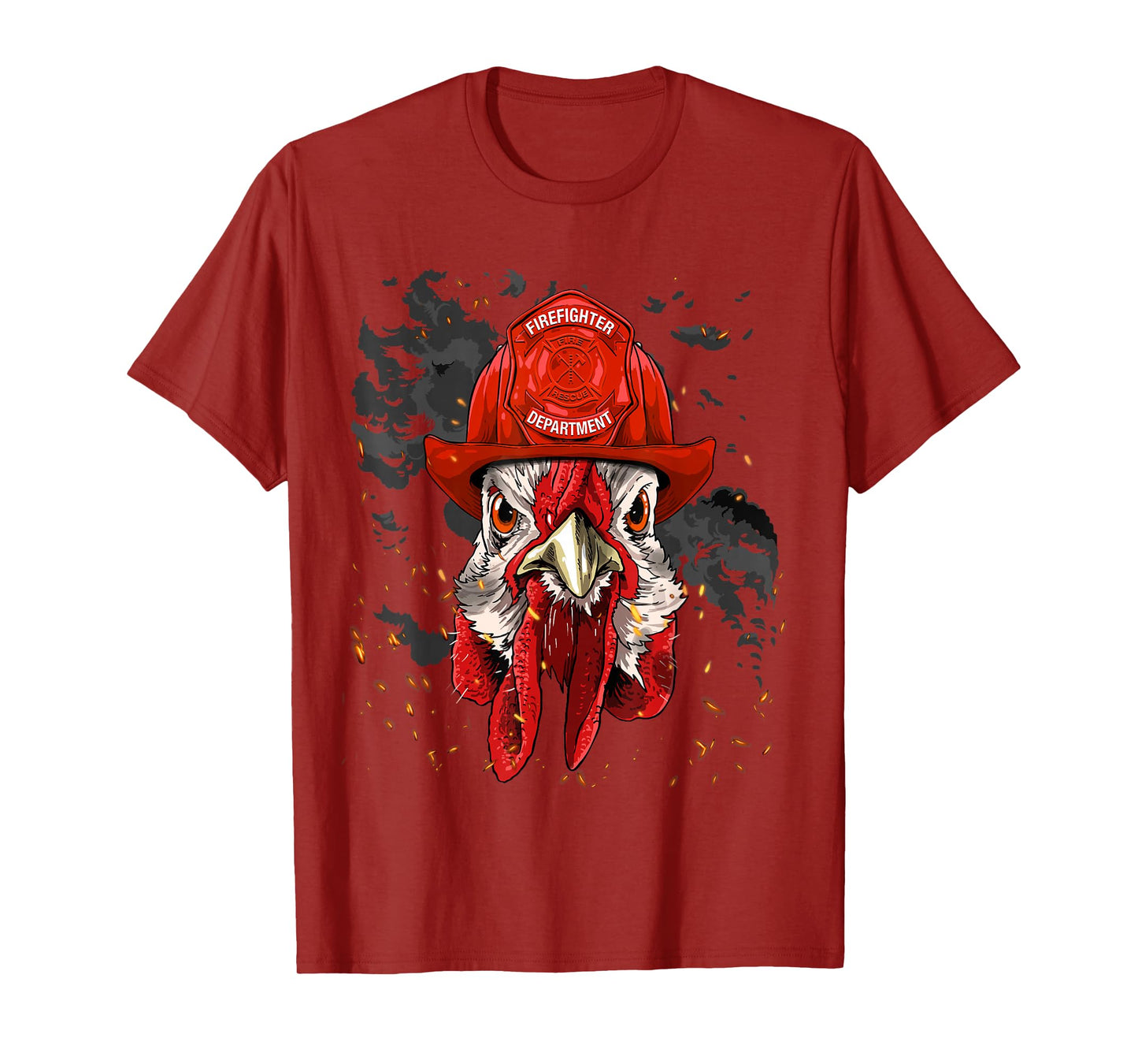 Firefighter Chicken Fire Department Fireman Chicken Lover T-Shirt