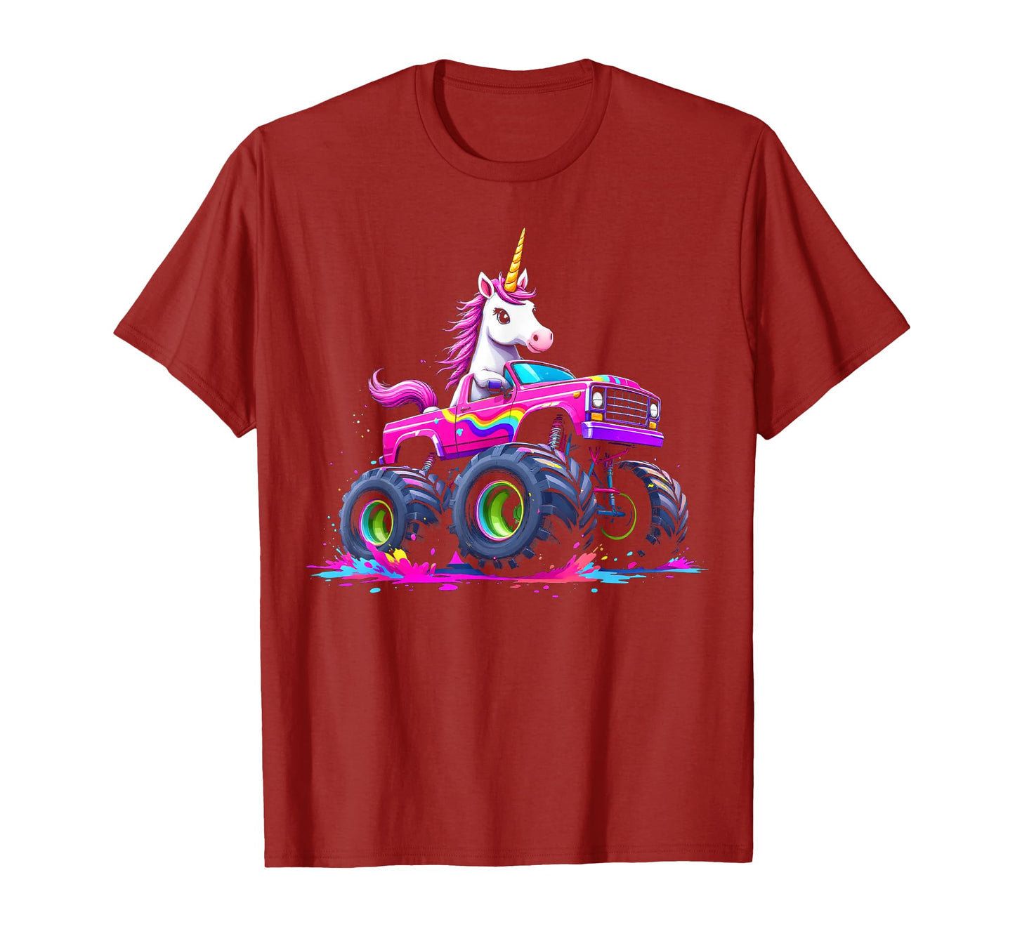 Monster Truck Unicorn Birthday Party Monster Truck Girl T-Shirt