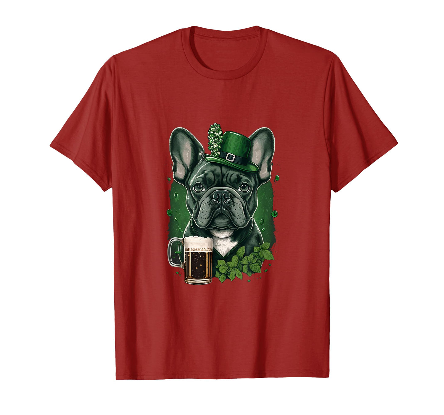 French Bulldog |St. Patricks Day Beer Shamrock Ireland Dog T-Shirt for Men Women