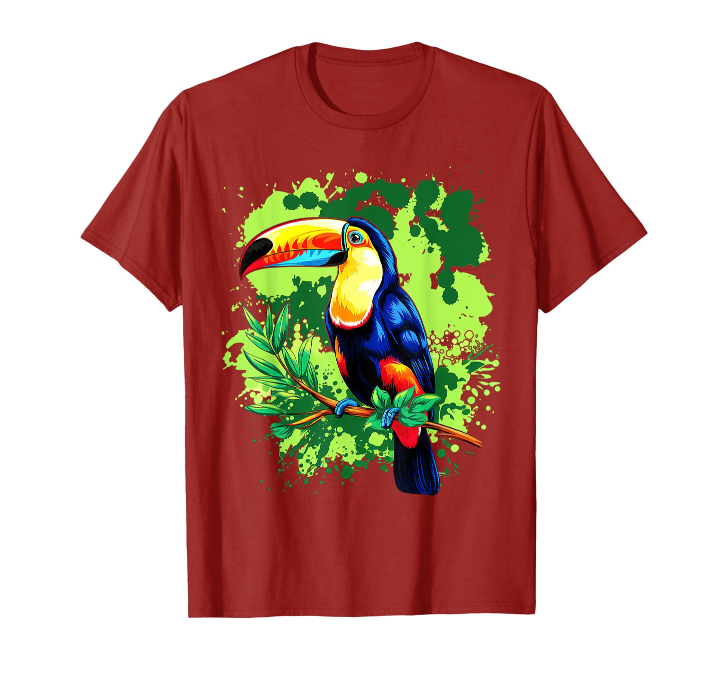 Watercolor Toucan Bird Watercolour Tropical Colorful T-Shirt