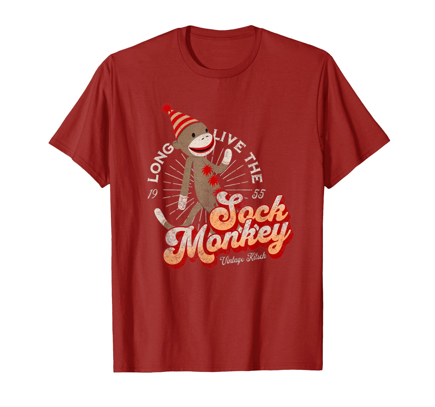 Long Live the Sock Monkey Est 1955 Cute Sock Monkey T-Shirt