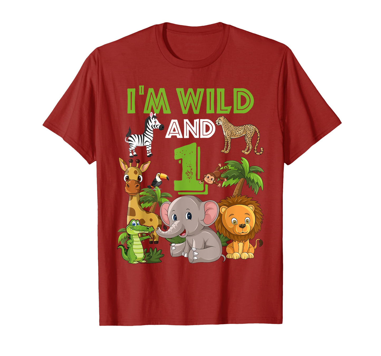 1 Year Old Zoo Birthday Shirt Safari Jungle Zoo Animal 1st T-Shirt