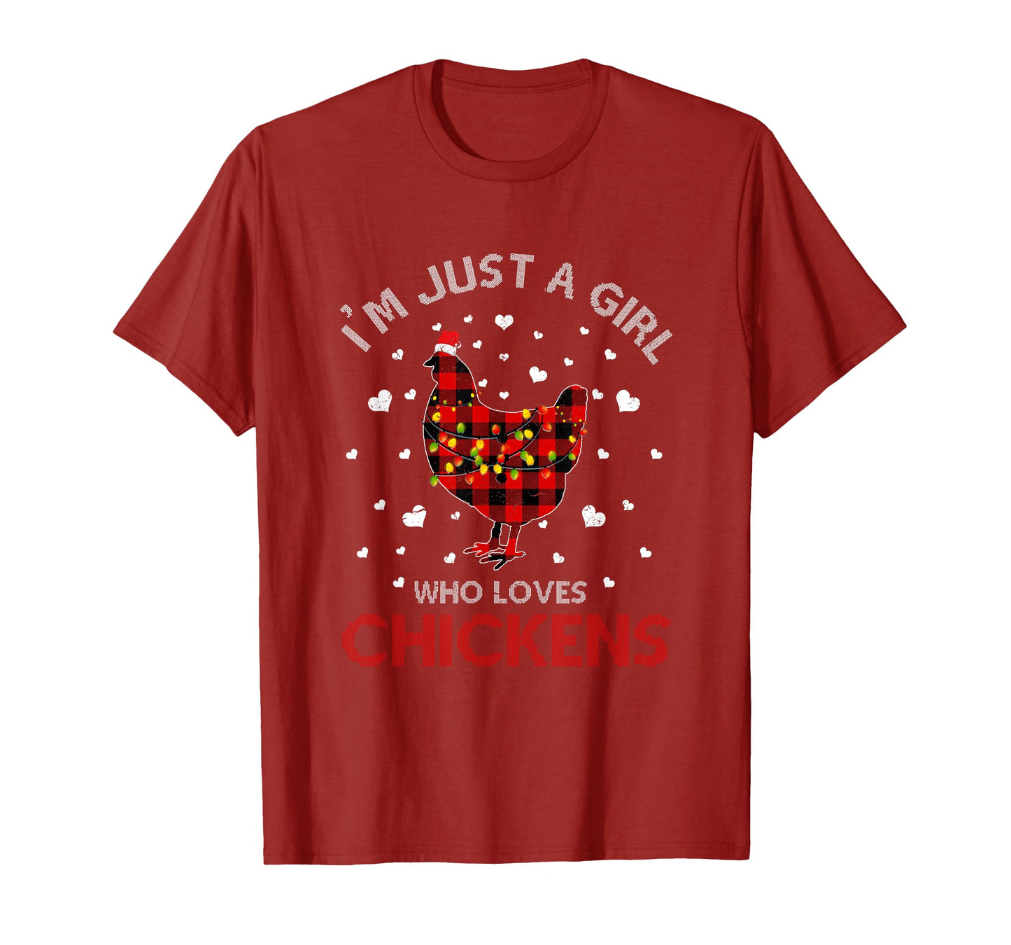 Just A Girl Who Loves Chicken Ugly Christmas Shirt Women T-Shirt