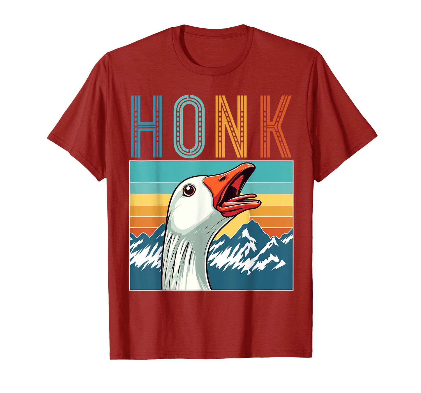 Funny Goose Honk Retro Vintage T-Shirt