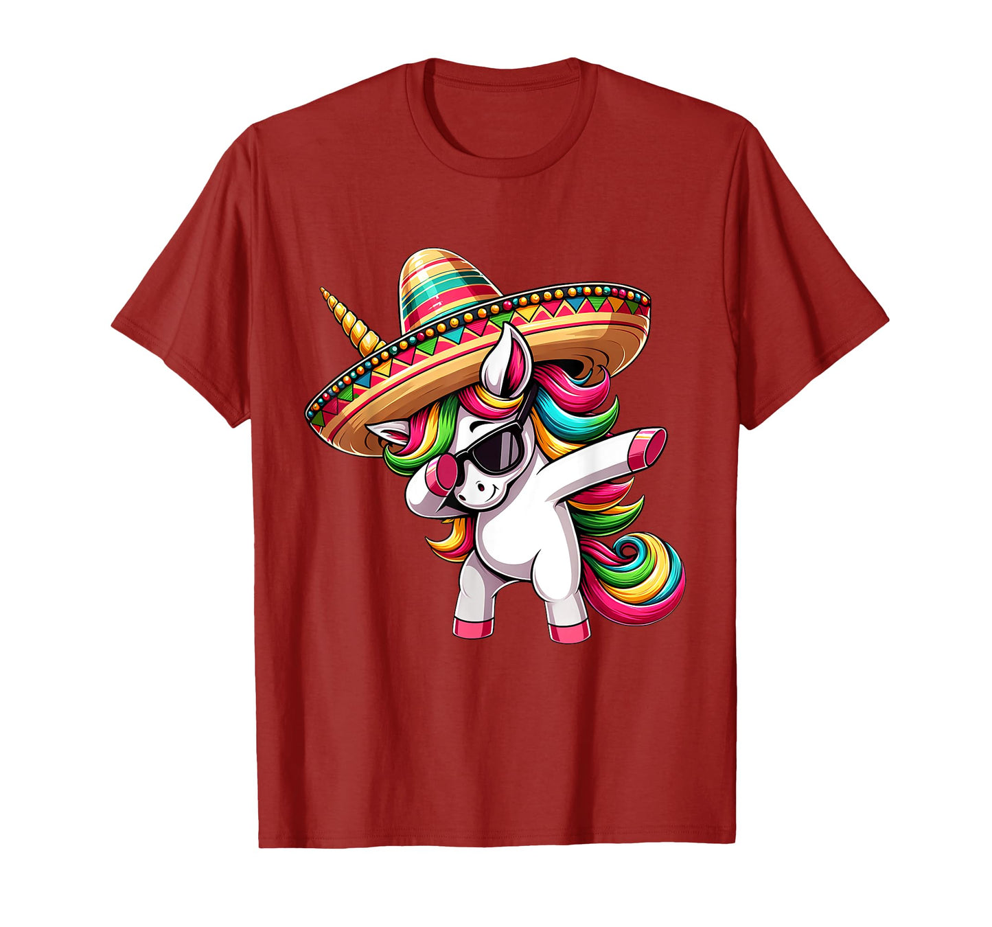 Cinco de Mayo Dabbing Unicorn Funny Mexican Dab Girl Kids T-Shirt