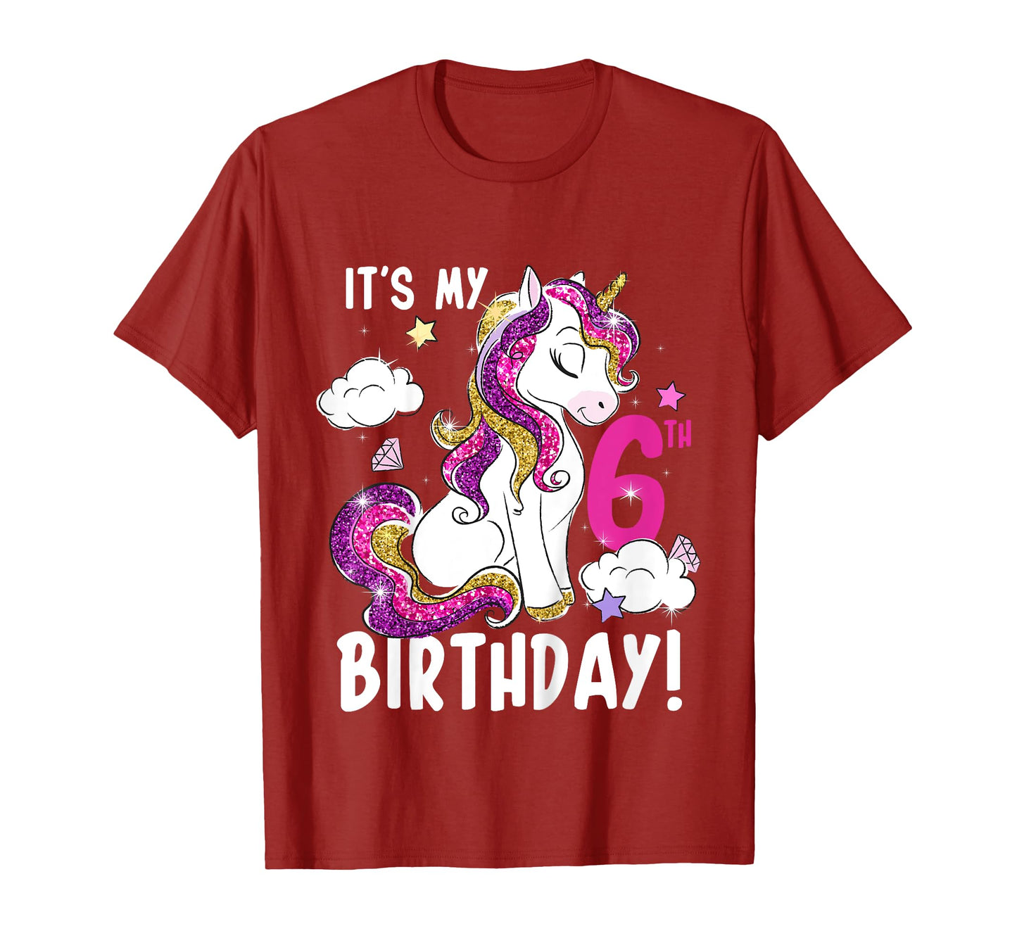It's My 6th Birthday Unicorn T-Shirt
