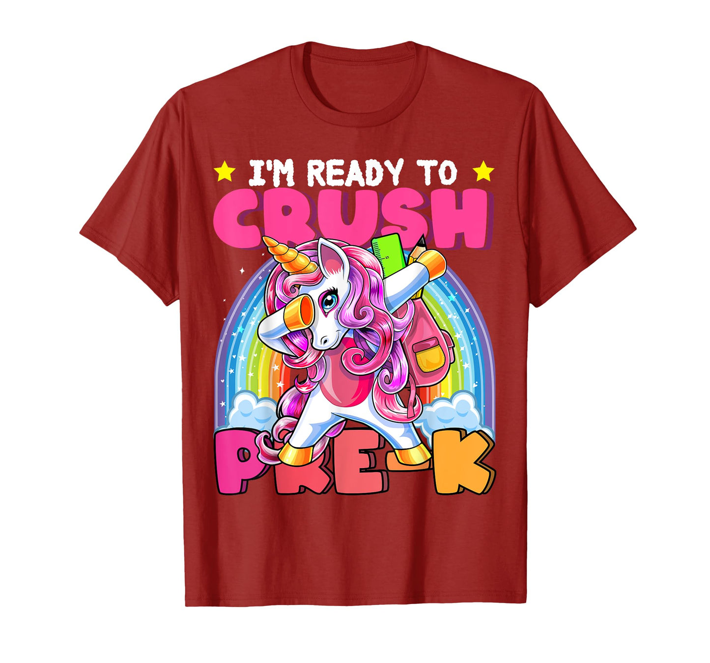 Crush Pre-K Dabbing Unicorn Back to School Girls Gift T-Shirt