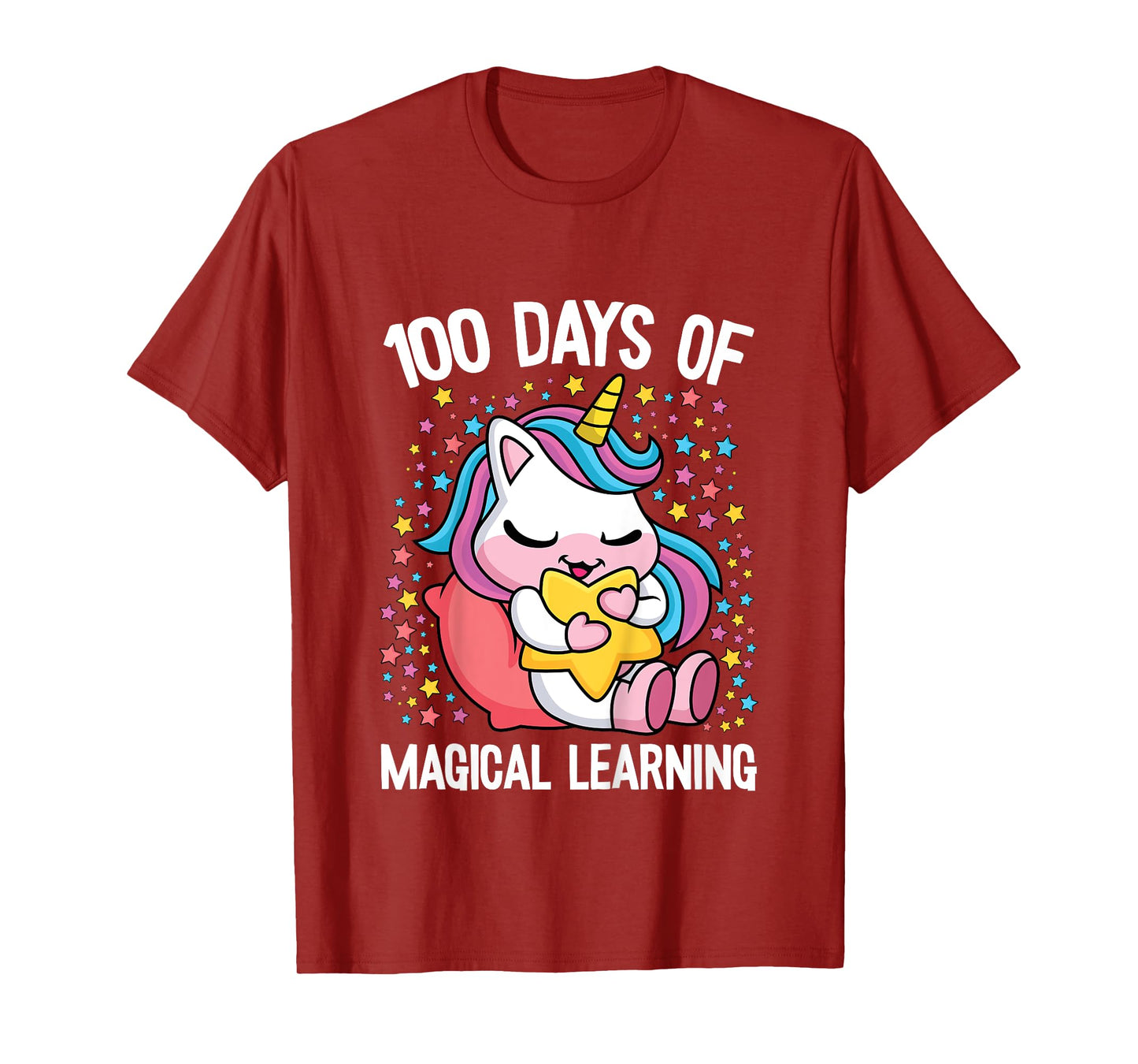 100 Days Of Magical Learning 100th Day Of School Unicorn T-Shirt