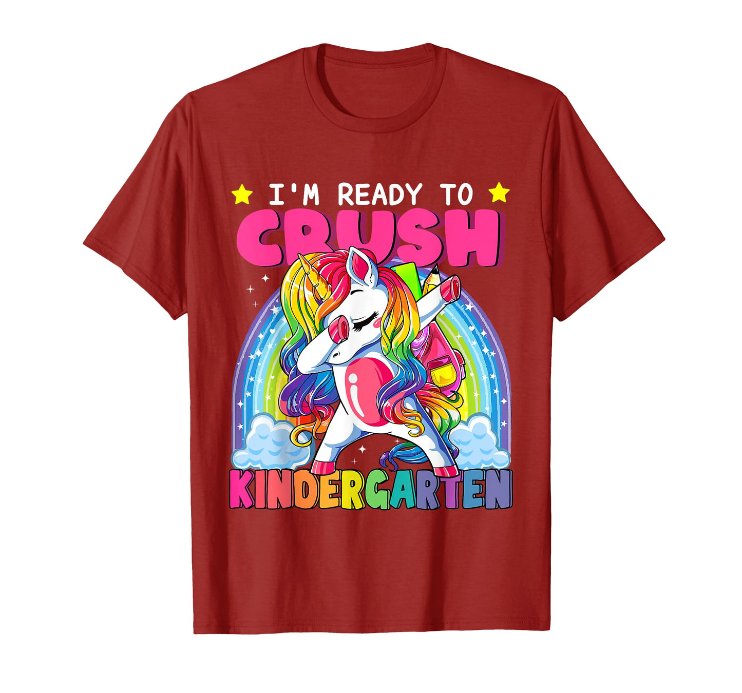 Back To School Unicorn I'm Ready To Crush Kindergarten Kid T-Shirt