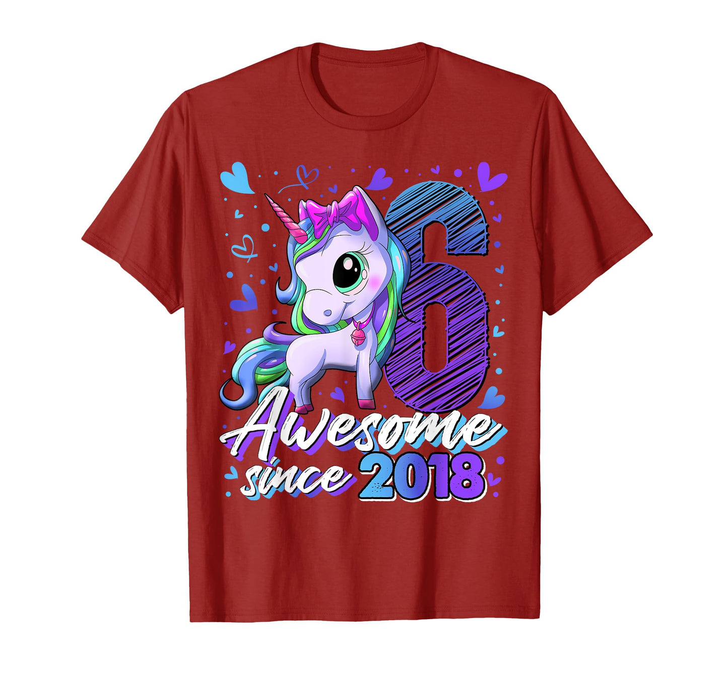 6 Years Old Flossing Unicorn Gifts 6th Birthday Girl Party T-Shirt