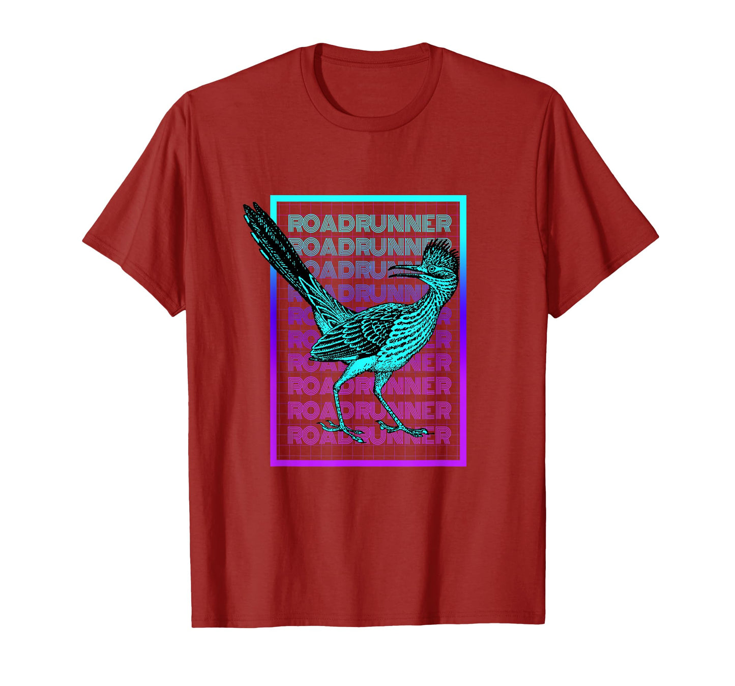 Vintage Roadrunner Gifts Roadrunner Bird Vintage Retro T-Shirt - Unisex-Adults, Unisex-Kids - Black - Short Sleeve - Crew Collar - Classic Fit - Cotton, Polyester Blend - Small