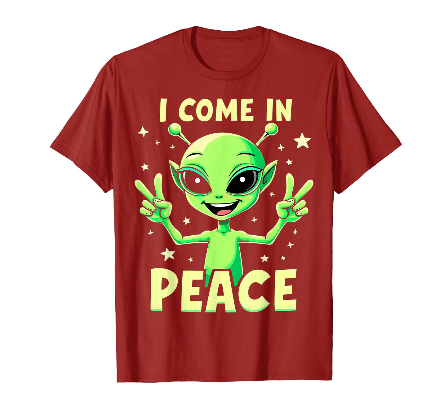 Cute Alien I Come in Peace Fun Sci-Fi T-Shirt