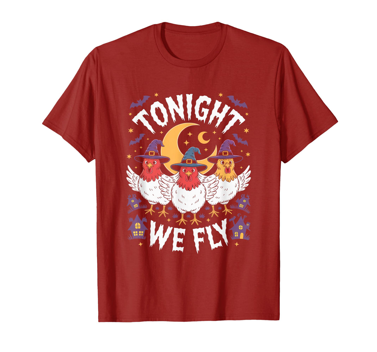 Tonight We Fly Halloween Witch Funny Chicken Costume Gifts T-Shirt