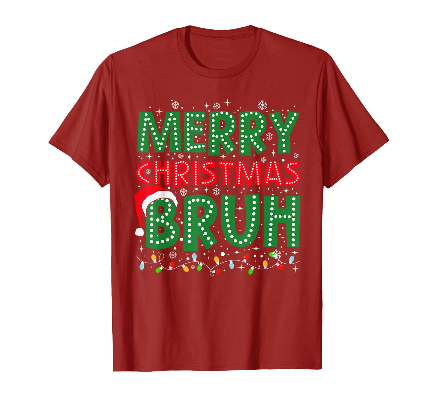 Bruh Meme Funny Saying Bro Greeting Teens Boys Men Christmas T-Shirt