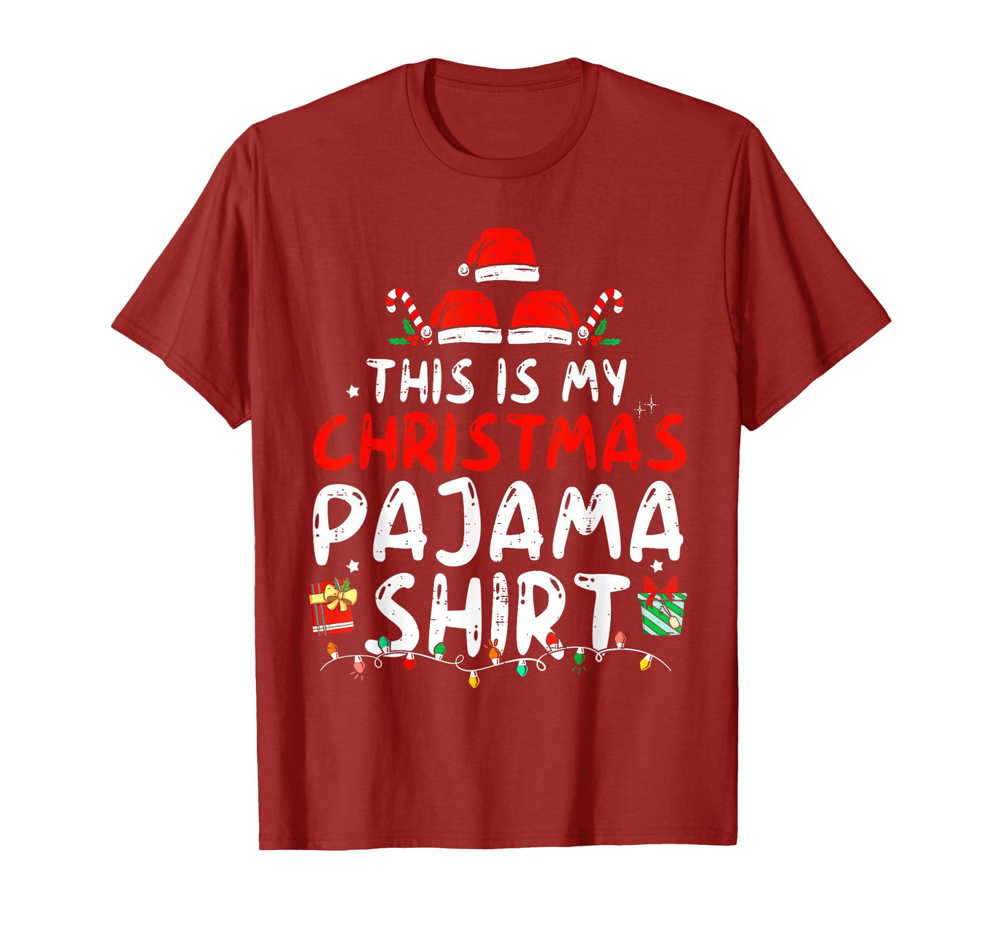 This Is My Christmas Pajama Shirt Funny Xmas PJs Men Women T-Shirt