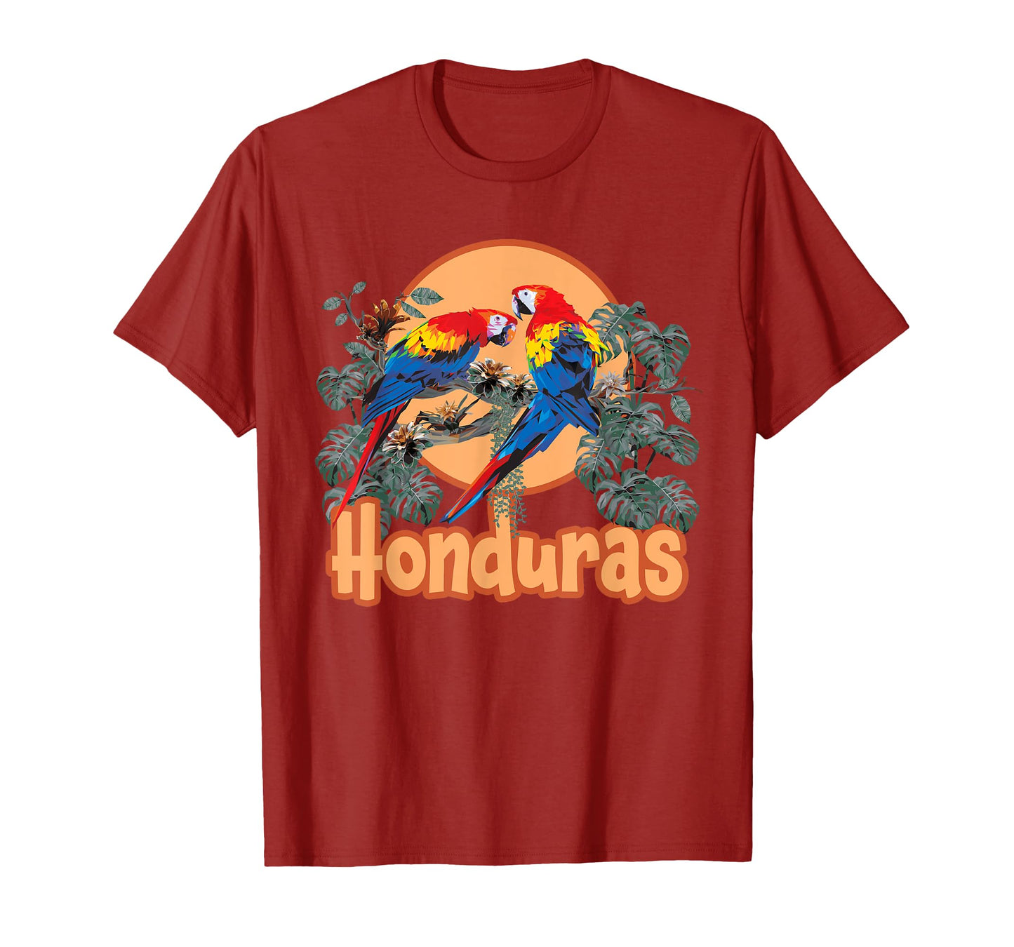 Honduran Scarlet Macaw Men Women Honduras T-Shirt