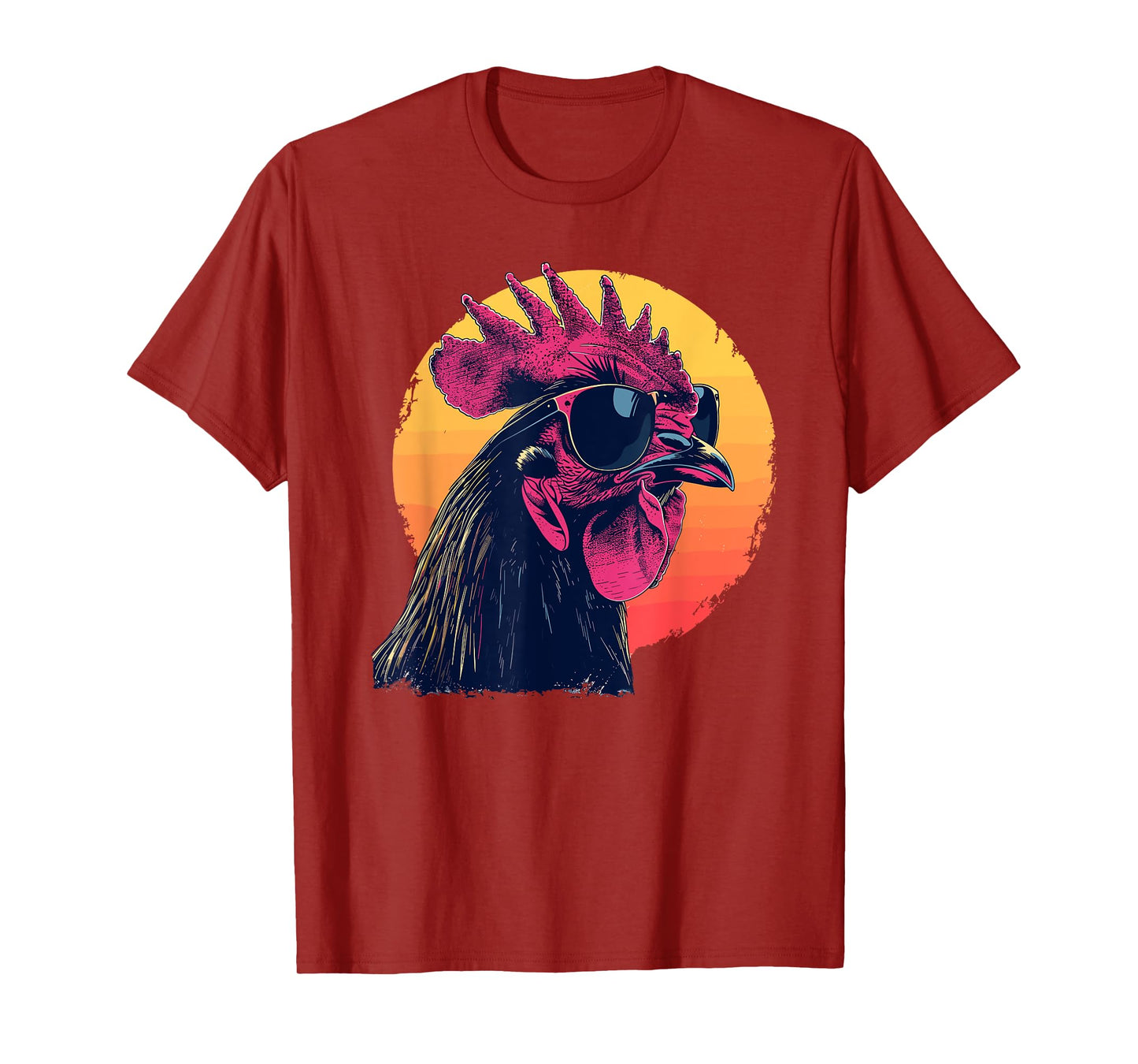 Retro Vintage Chicken Cool Rooster Wearing Sunglasses T-Shir T-Shirt
