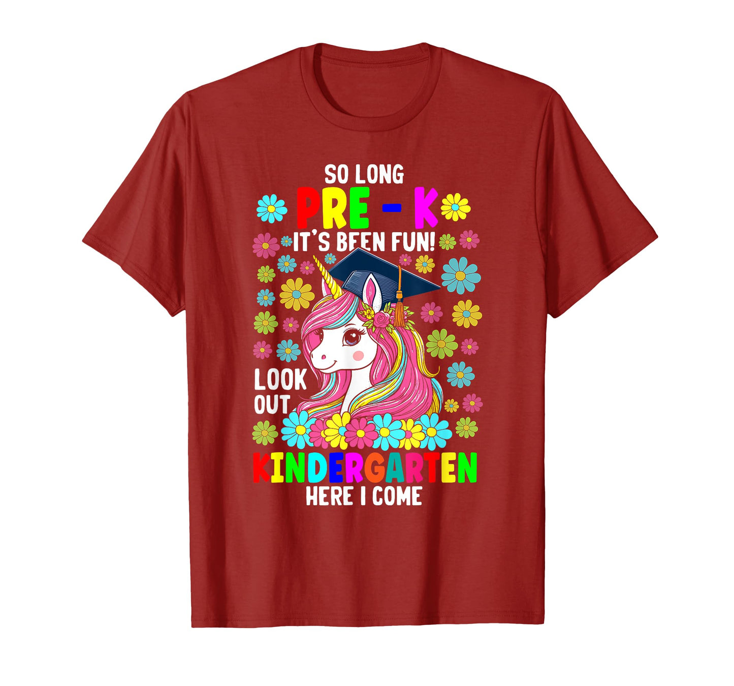 So long pre k its been fun unicorn shirt prek graduation T-Shirt