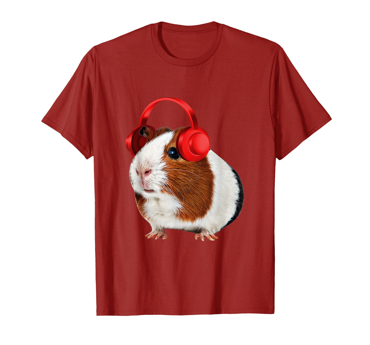 Guinea Pig With Headphones On T-Shirt