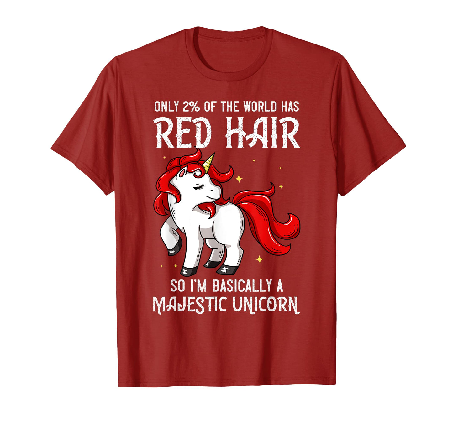 Red Hair Unicorn Redhead Funny Red Headed T-Shirt