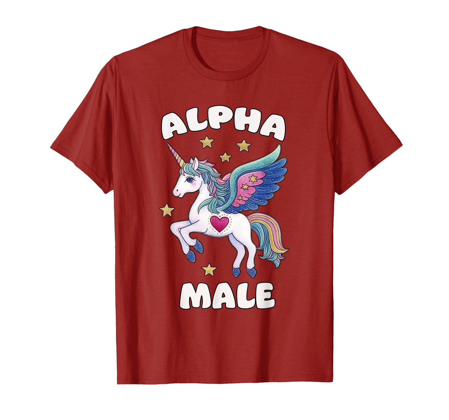 Alpha Male Unicorn Funny Magical Rainbow T-Shirt