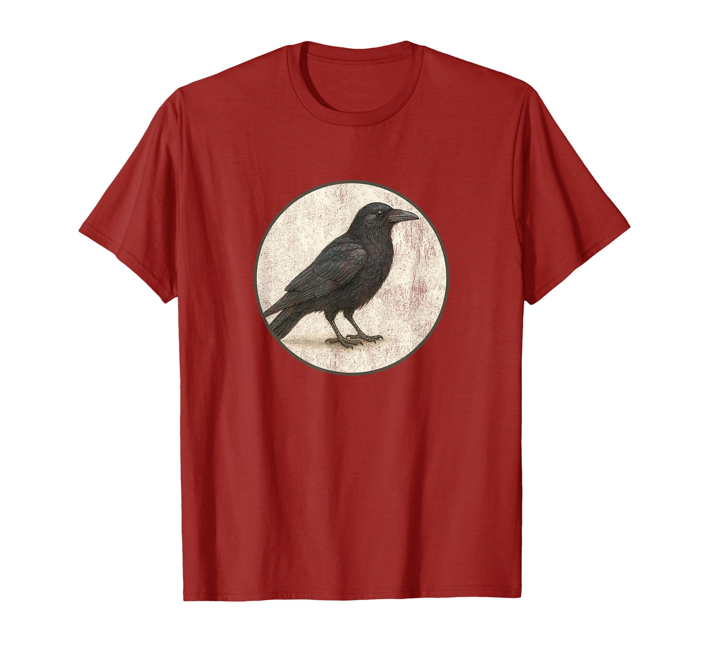 Colorful Retro American Crow Bird Design T-Shirt