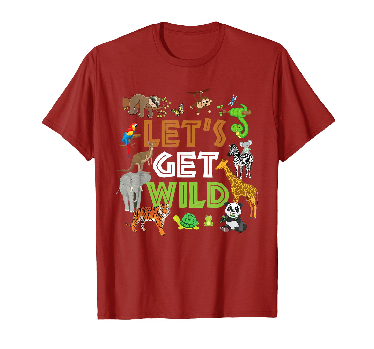 Let's Get Wild Zoo Animals Safari Party A Day At The Zoo T-Shirt