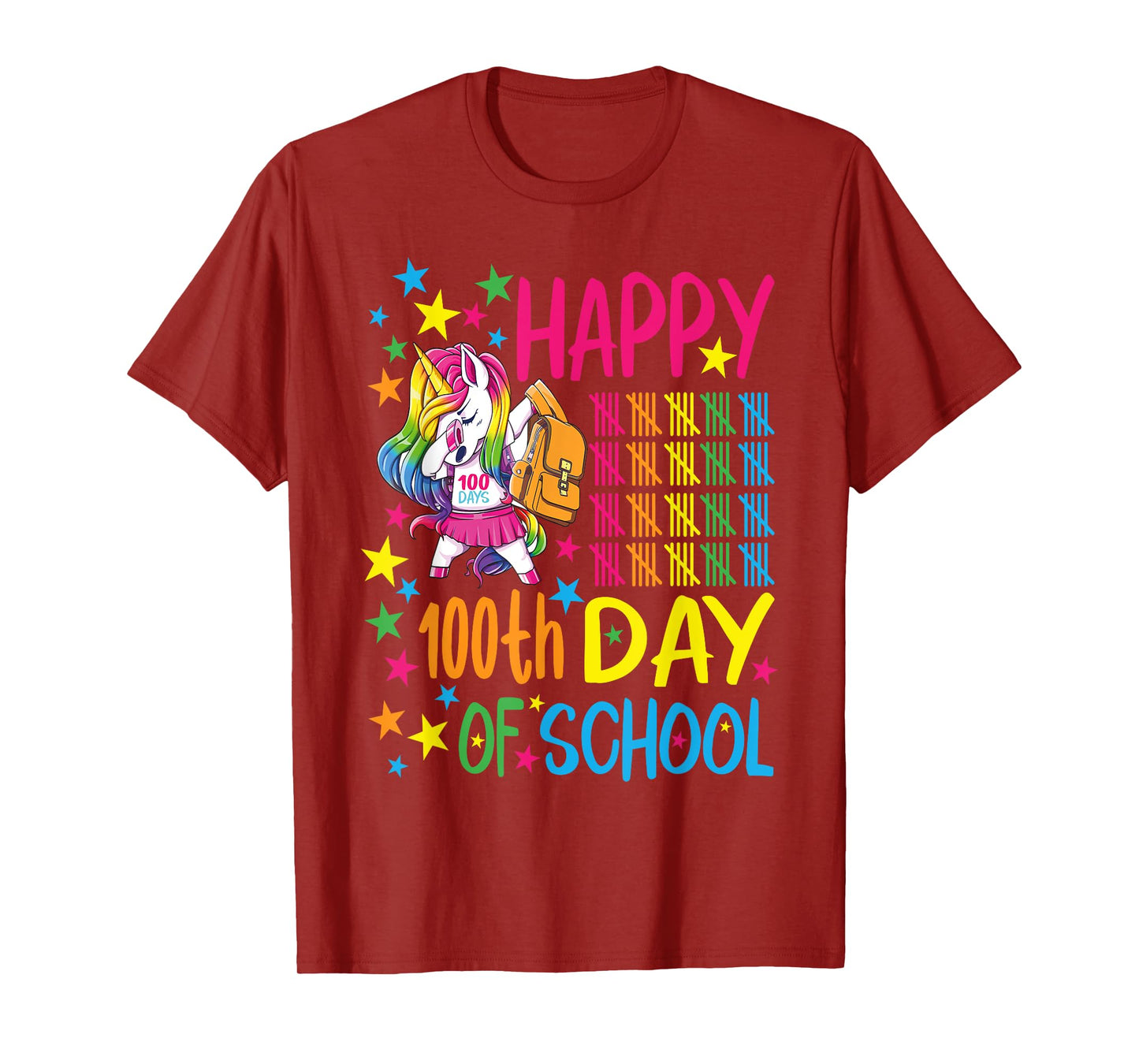 Happy 100th Day Of School Unicorn T-Shirt