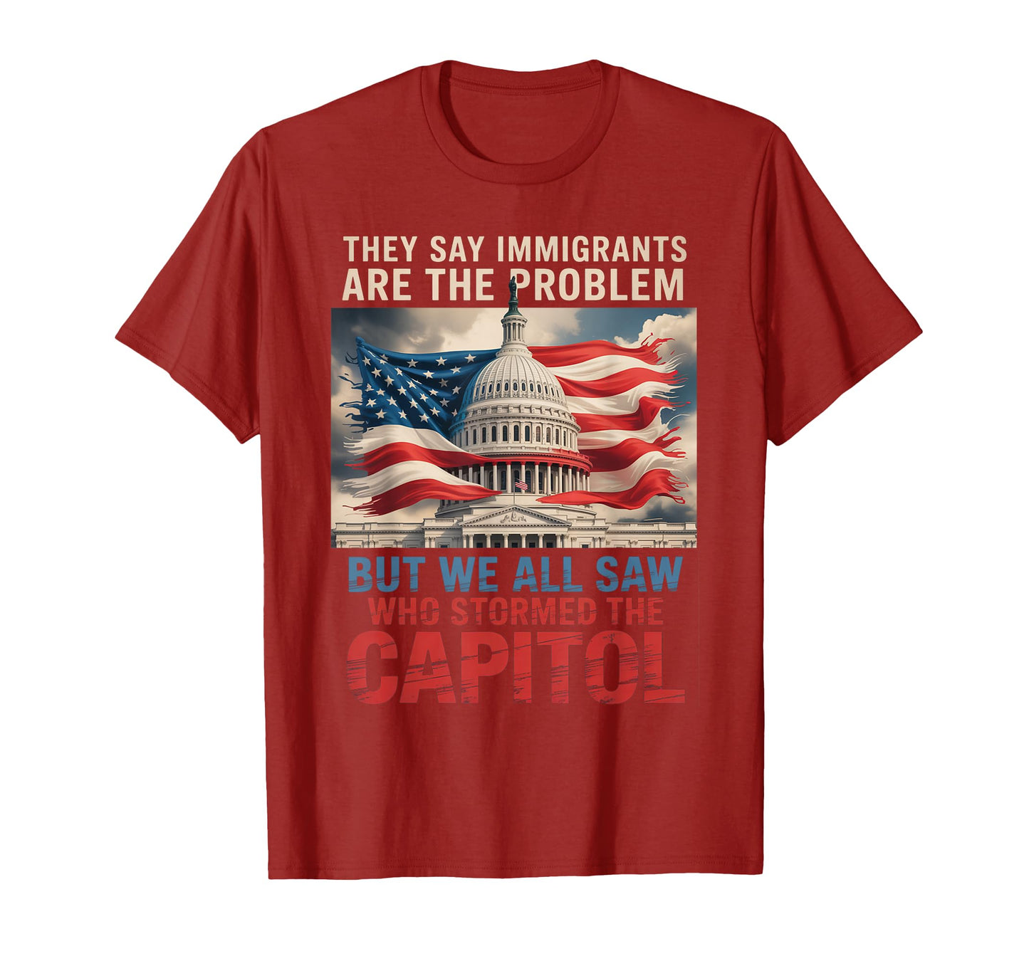 They Say Immigrants Are The Problem But We All Saw Stormed T-Shirt