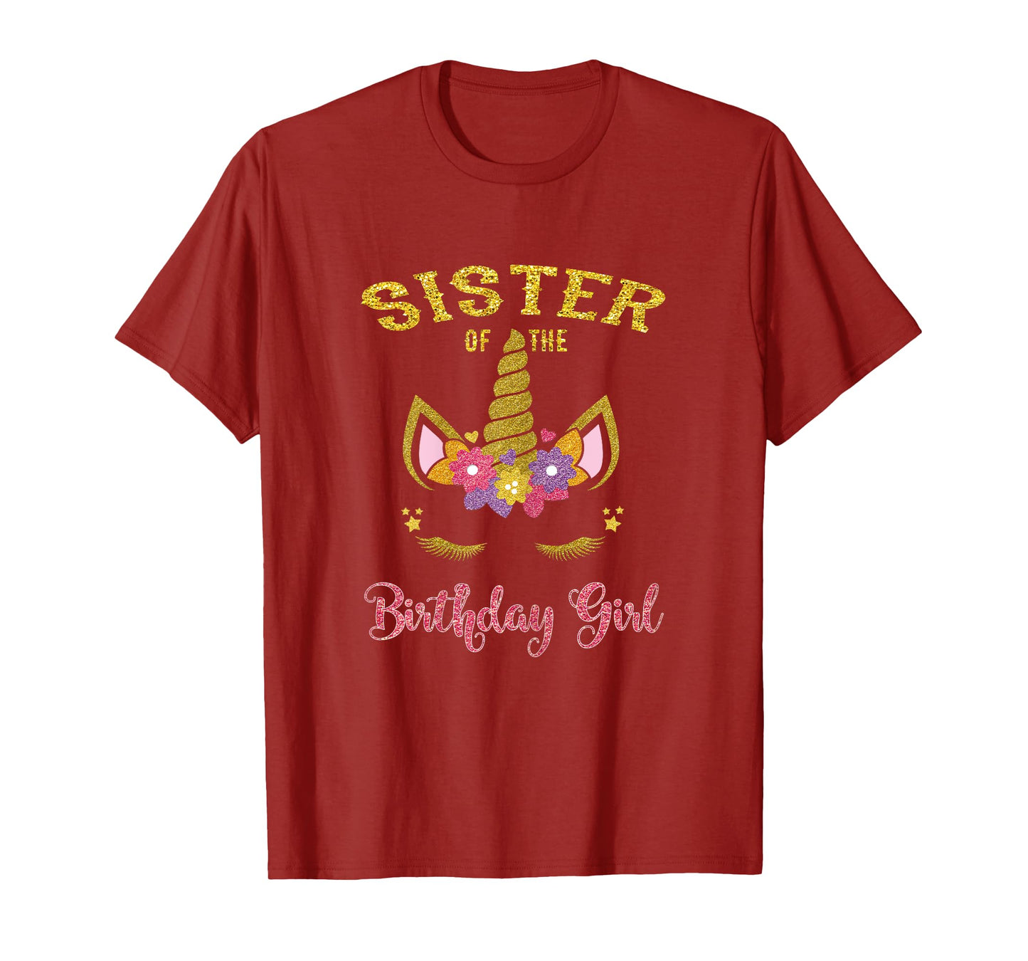 Sister Of The Birthday Girl Unicorn Matching Birthday T-Shirt
