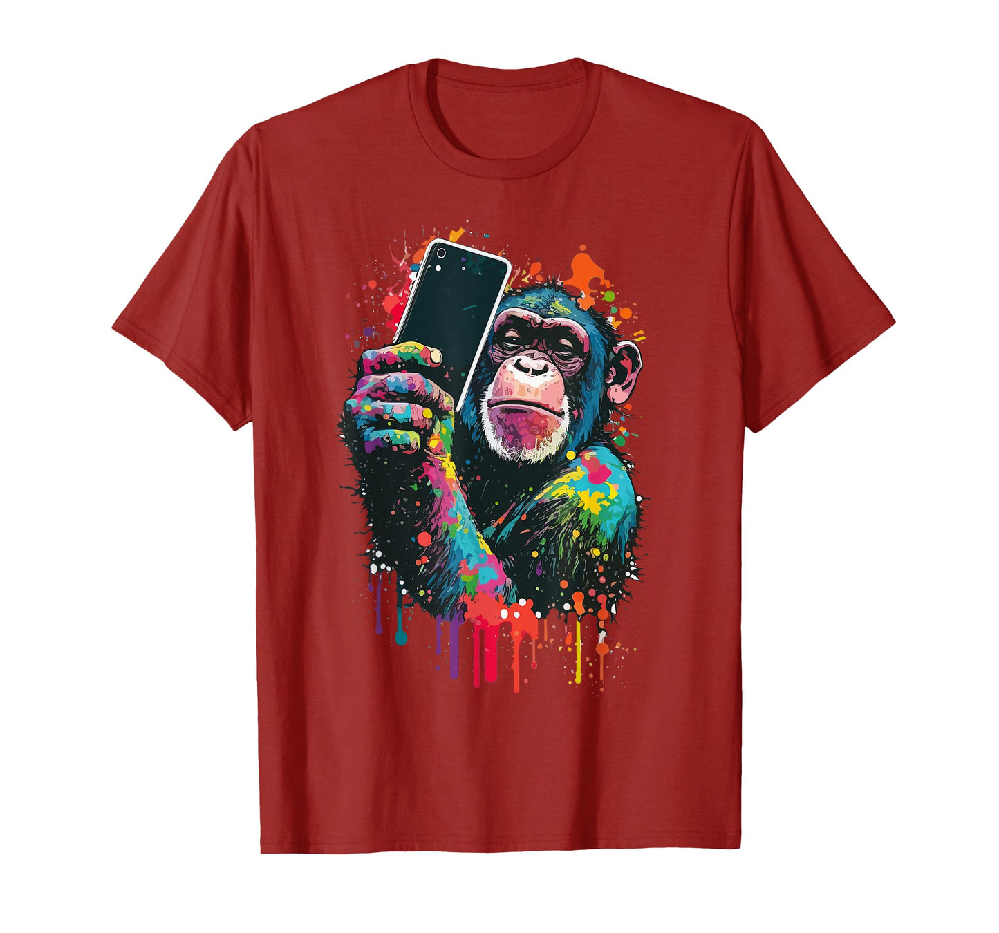 Cool City Monkey Taking a Selfie - Pop Art Style T-Shirt