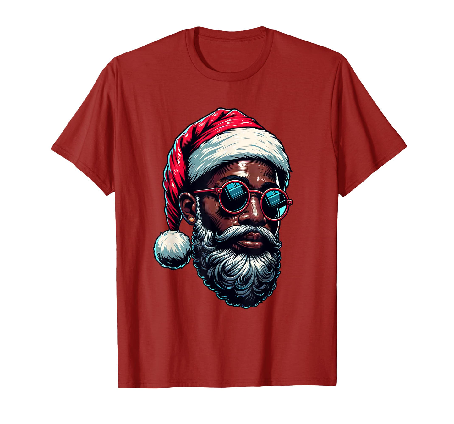 African American Christmas Pajama Xmas Afro Santa Claus PJ T-Shirt