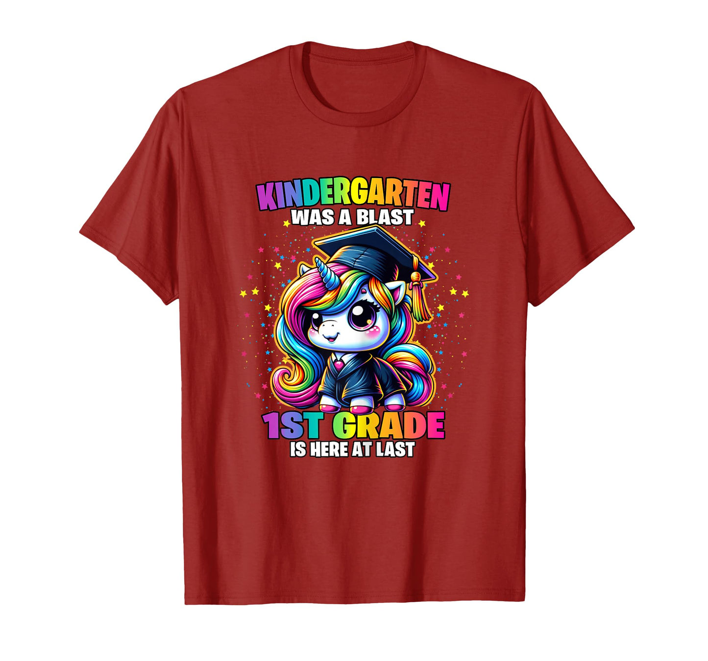 Graduation Kindergarten Was a Blast Unicorn Girls Grad T-Shirt