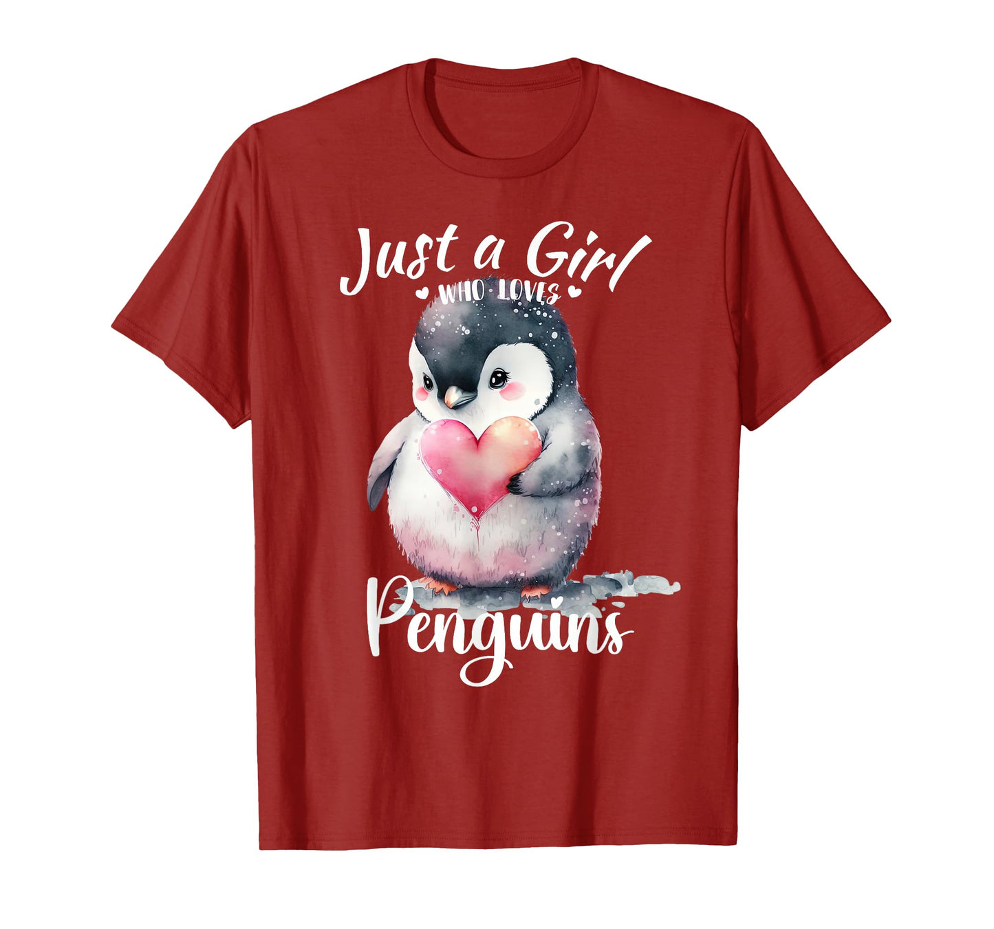 Just a Girl Who Loves Penguins for Girls Who Love Animals T-Shirt