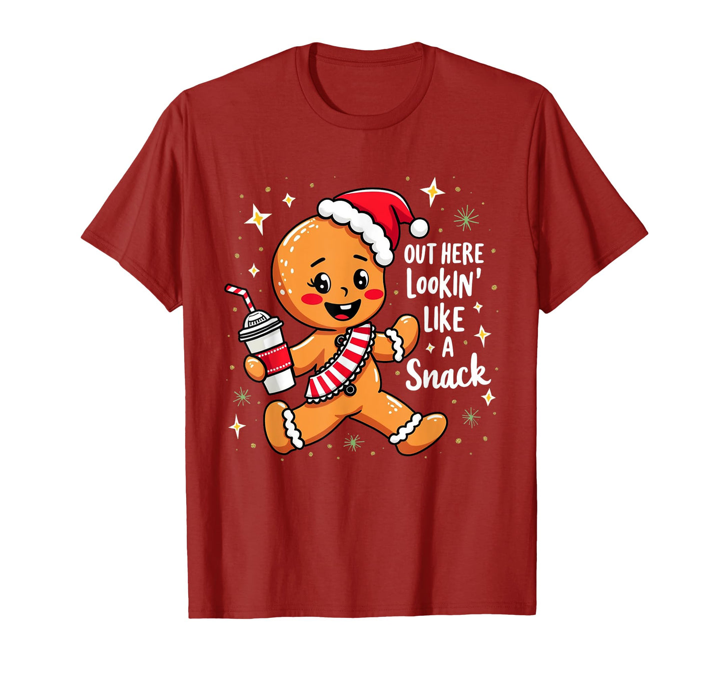 out here looking like a snack christmas funny BouJee Xmas T-Shirt