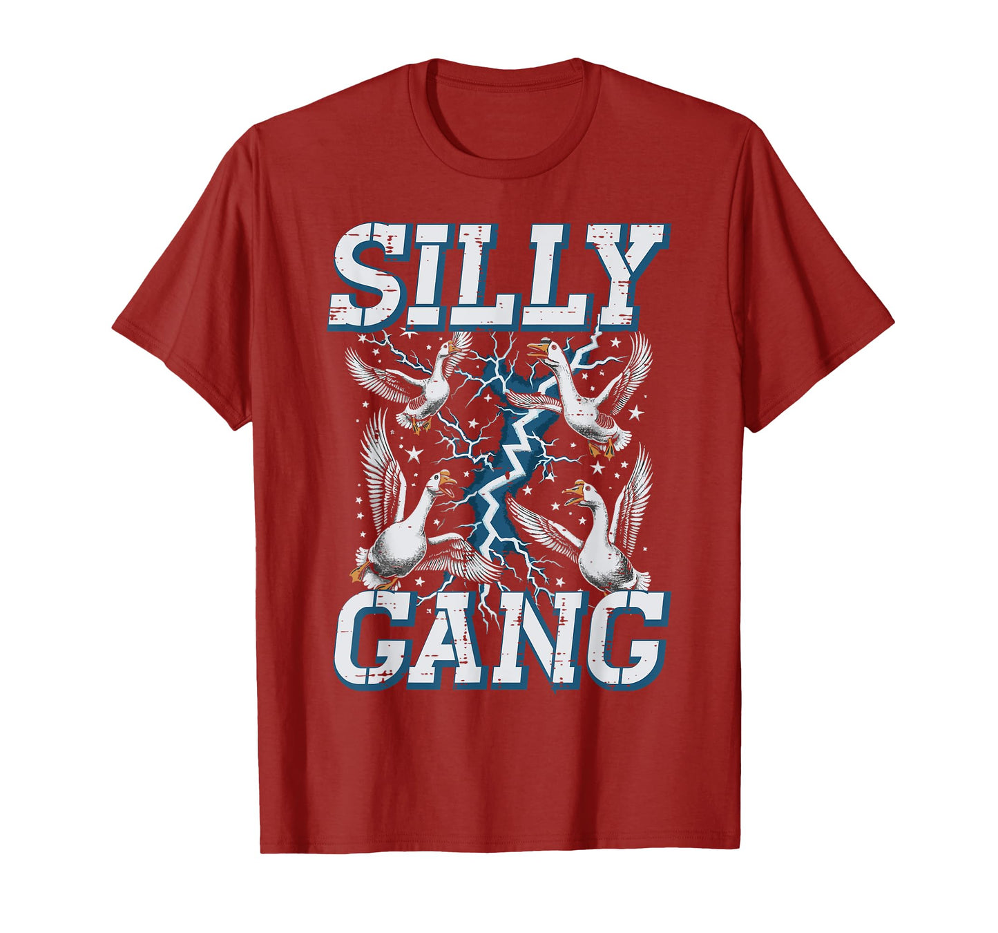 Geese Silly Gang Funny Goose Duck Meme Animal Men Women Kids T-Shirt