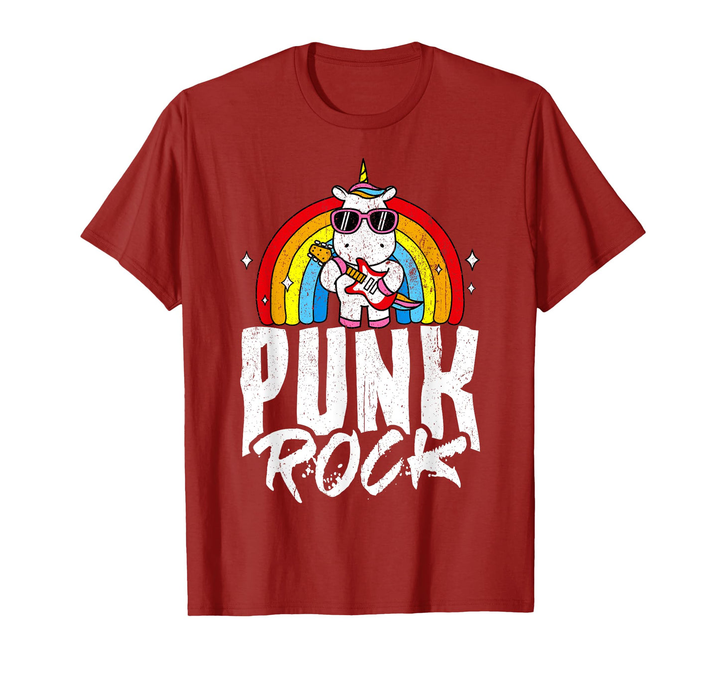 Punk Rock Unicorn Rock Fan Rainbow Musician T-Shirt
