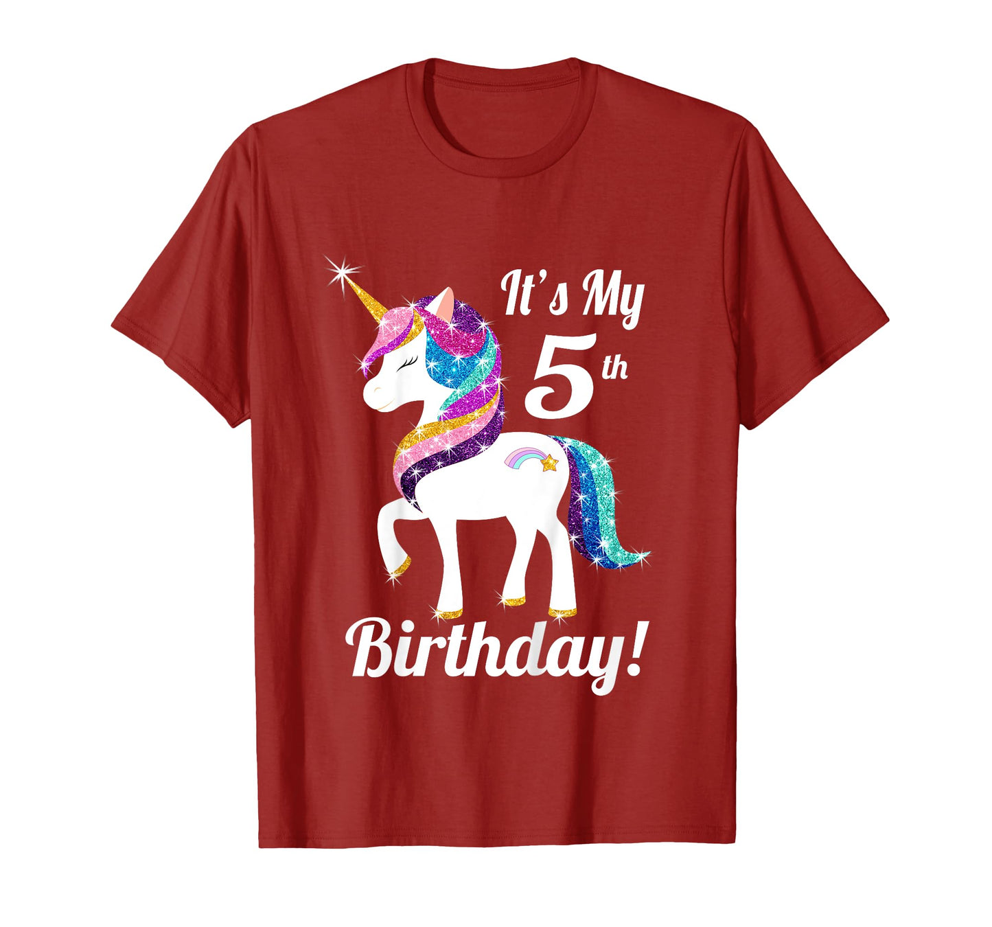 It's my 5th birthday for 5 year old girls Unicorn Shirt T-Shirt