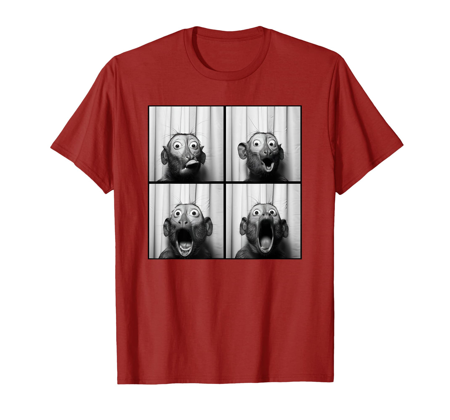 Weird Monkey Animal Face Photobooth T-Shirt