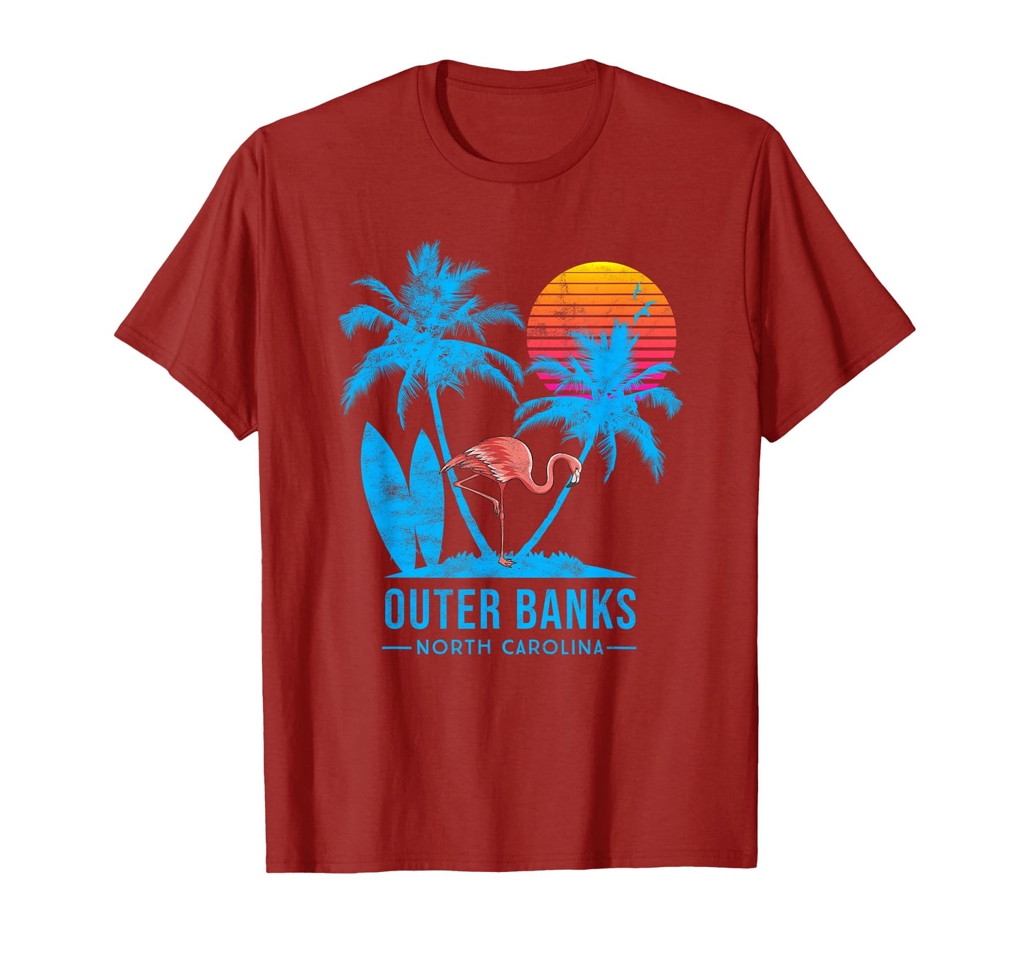 Outer banks Carolina vacation vintage sunset T-Shirt