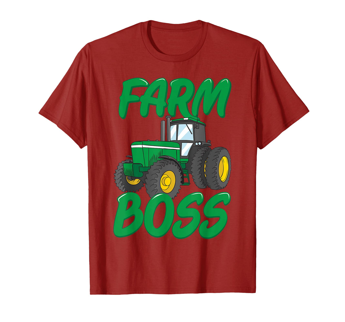 Farm Boss Funny Farmer Tractor Harvester Gift For Kids Boys T-Shirt