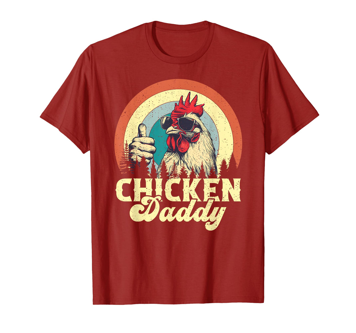 Chicken Daddy Vintage Poultry Farmer Funny Fathers Day T-Shirt