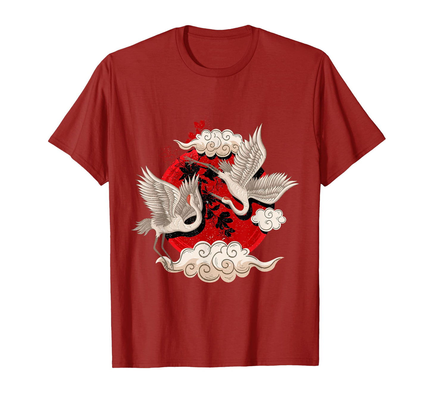 White Crane Bird Asian Style Martial Arts T-Shirt